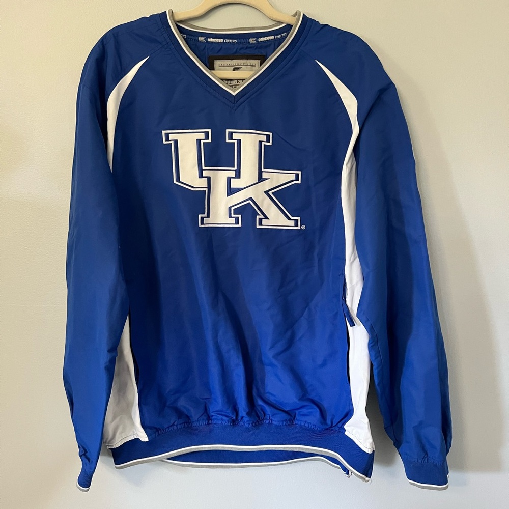 Colosseum Athletic Men's Blue and White Wind Jacket